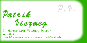 patrik viszmeg business card